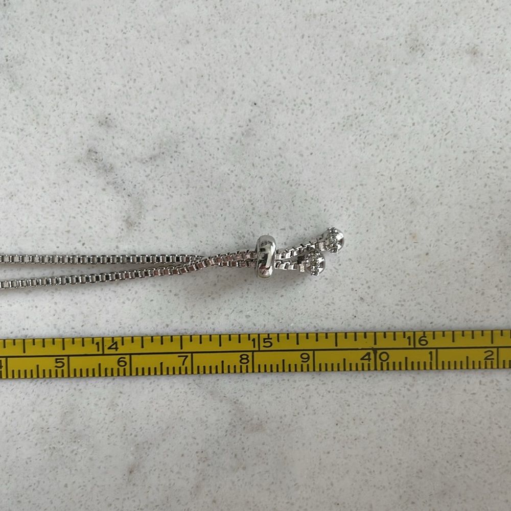 LIM LIM Marquis Cut Clear Crystal/Silver Adjustable Choker/Necklace - Picture 4 of 5
